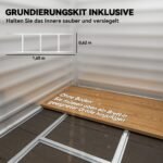 Metalo sodo namelis su užrakinamomis durimis ir ventiliacija