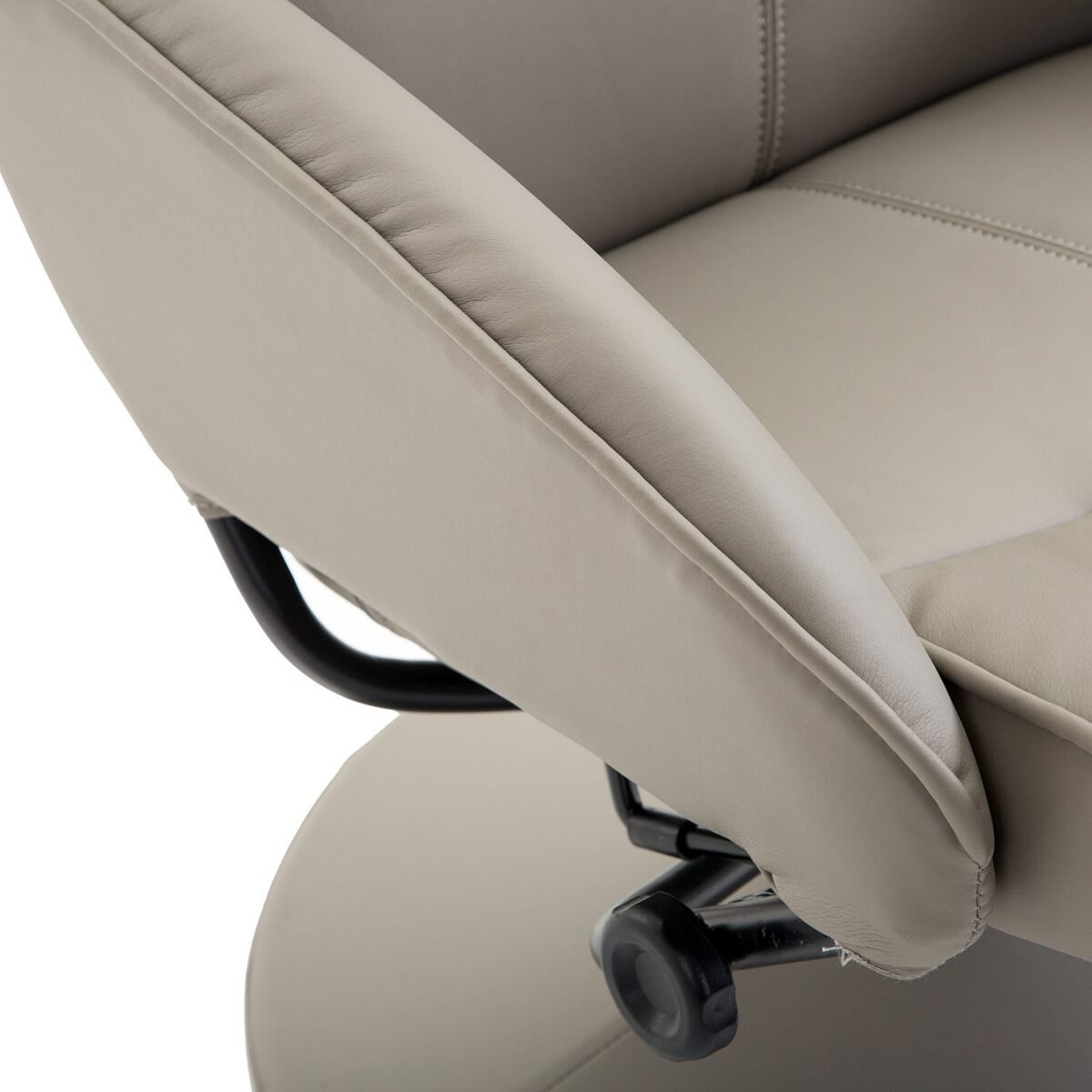 360° pasukamas relaksacinis krėslas su pakoju ir reguliuojamu atlošu