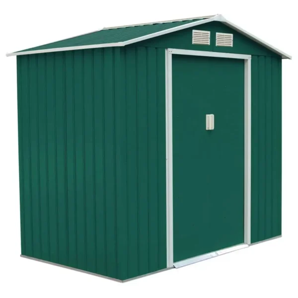 Metalinė sodo pavėsinė su pamatu 213x127x185 cm (Tamsiai žalia)