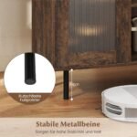 Virtuvės indauja su stiklinėmis durelėmis ir reguliuojama vyno lentyna (Ruda)