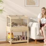 Dviejų aukštų žiurkėno narvas su atverčiamu dangčiu