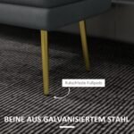 Minkštas suoliukas su daiktadėže, auksinėmis kojomis