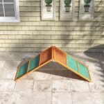 Reguliuojamo aukščio sulankstoma šunų agility rampa