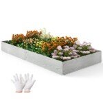 Metalinė sodo kraštinė 6 dalių 600 cm (Sidabrinė)