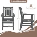 HDPE sodo kėdė su medienos imitacija (Pilka)