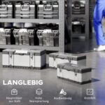 Tvirtas 3 dalių įrankių dėžių rinkinys iš nerūdijančio plieno ir plastiko