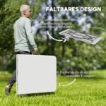 Pusiau sulankstomas kempingo stalas su HDPE paviršiumi