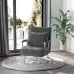 Vienvietis fotelis-lova su reguliuojama nugaros atrama