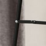 Pastatomas viso ūgio veidrodis, banguotos formos, su aksominiu rėmu