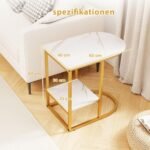 C formos staliukas su stalviršiu ir apatine lentyna (Balta)