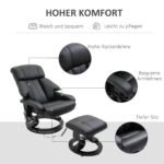 Masažinis fotelis su pakoja, 10 vibracijos taškais ir 145° reguliuojamu atlošu