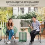 3 dalių lauko baldų komplektas iš dirbtinio ratano su stikliniu stalviršiu ir minkštomis pagalvėlėmis