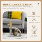 Kompaktiška kačių draskyklė su jutine danga ir pakabinamu kamuoliuku