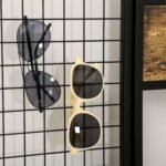 Prieškambario komplektas industrinio stiliaus su suoliuku batams ir tinkline lenta