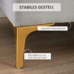 Velvetinė banketė su auksinėmis kojelėmis