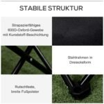 Sulankstoma kempingo kėdė su plieniniu rėmu ir transportavimo krepšiu