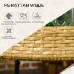 Apvalus servizinis vežimėlis su dviem lentynomis