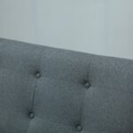 Modernaus dizaino dvivietė sofa su lininio audinio apmušalais