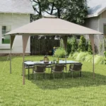 Sulankstomas paviljonas su dvigubu stogu metaliniu rėmu ir reguliuojamu aukščiu (Chaki)
