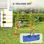 Šunų Agility rinkinys su 4 reguliuojamo aukščio kliūtimis ir transportavimo krepšiu