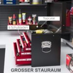 Užrakinama įrankių spintelė su 6 stalčiais