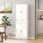 Daugiafunkcinė spintelė su reguliuojamomis lentynomis ir stalčiumi