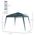 Sulankstoma pavėsinė su UV apsauga 2,4 x 2,4 m