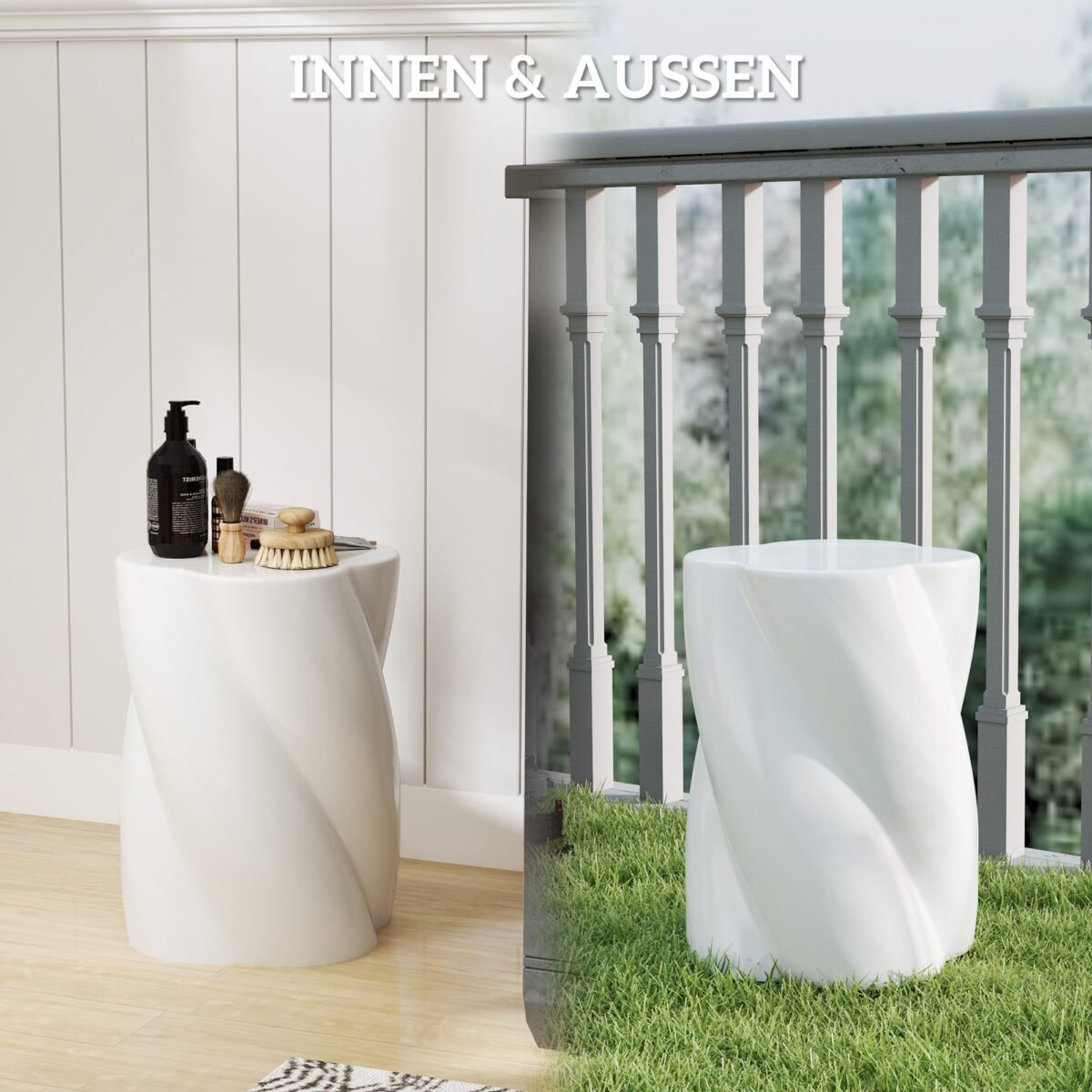 Daugiafunkcinė keraminė spiralinės formos kėdutė