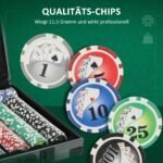 Pokerio rinkinys su 400 žetonų ir nešiojamu dėklu