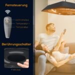 Lauko šildytuvas su nuotolinio valdymo pultu ir LED apšvietimu