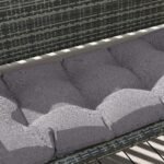 Lauko suoliuko pagalvėlė, atspari vandeniui ir UV spinduliams, 105x46 cm, 12,5 cm storio, su tvirtinimo dirželiais