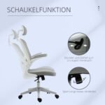 Ergonominė biuro kėdė su supimo funkcija ir atlenkiamais porankiais