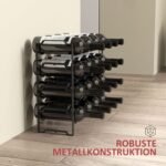 Metalinė 4 lygių vyno lentyna 16 butelių