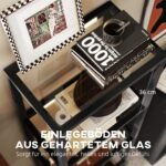 LED grindų šviestuvas su keturių pakopų stikline lentyna ir reguliuojamu ryškumu