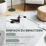 Elegantiškas pastatomas šviestuvas su kojiniu jungikliu