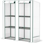 Mini šiltnamis su 3 lygių lentynomis ir UV apsauga