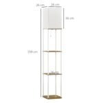 Stovimas viršutinio apšvietimo šviestuvas su lentynomis