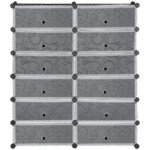 Modulinė batų spintelė su 12 skyriais 24 poroms batų