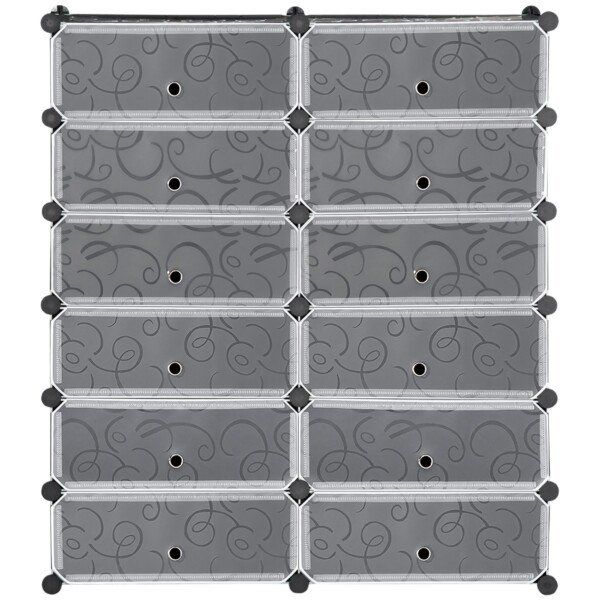 Modulinė batų spintelė su 12 skyriais 24 poroms batų