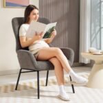 Sparnuotasis fotelis su aukštu atlošu