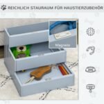 3 pakopų gyvūnų laipteliai su daiktadėže (38 cm aukščio)