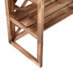 Trijų pakopų augalų lentyna iš kėnio medienos