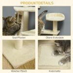 100 cm aukščio daugiaaukštis kačių medis su sizalio stulpeliais