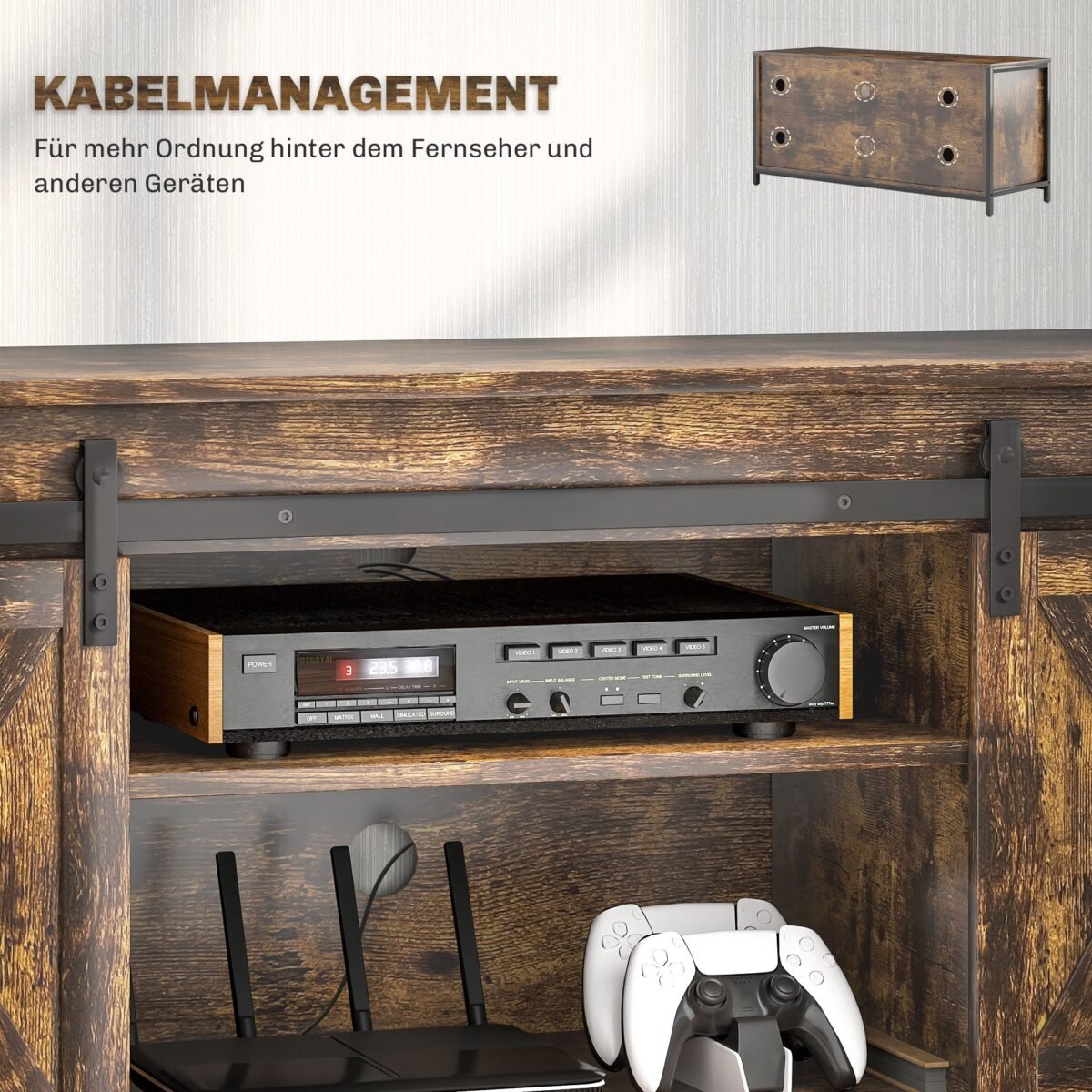 Pramoninio dizaino žema TV spintelė iki 60 colių televizoriams