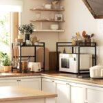 Ištraukiamas mikrobangų krosnelės stovas su 40 cm aukščio tarpu