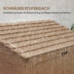 Sodo sandėliavimo spinta su išskleidžiamu staliuku ir nuolydžiu stogu