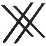 Dvi plieninės X formos stalo kojos 72 cm