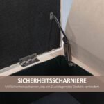 Minkštas suoliukas su daiktadėže ir porankiais apmuštas aksomo imitacijos audiniu