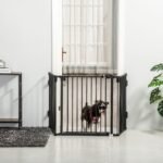Keičiamų formų gyvūnų apsauginis užtvaras su automatiškai užsidarančiais varteliais