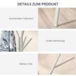 Moderni drabužių kabykla su lentyna ir 8 kabliukais